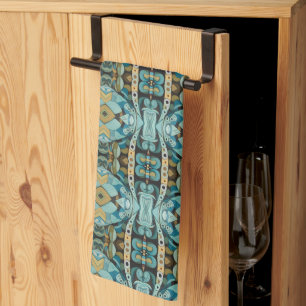 Art Deco Abstract Geometric Tea Towel