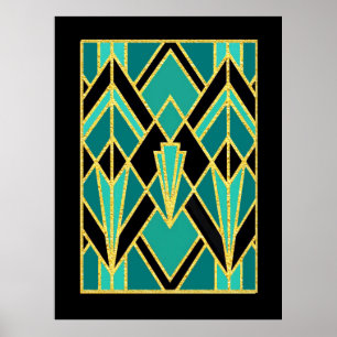 Art Deco Abstract Pattern Poster