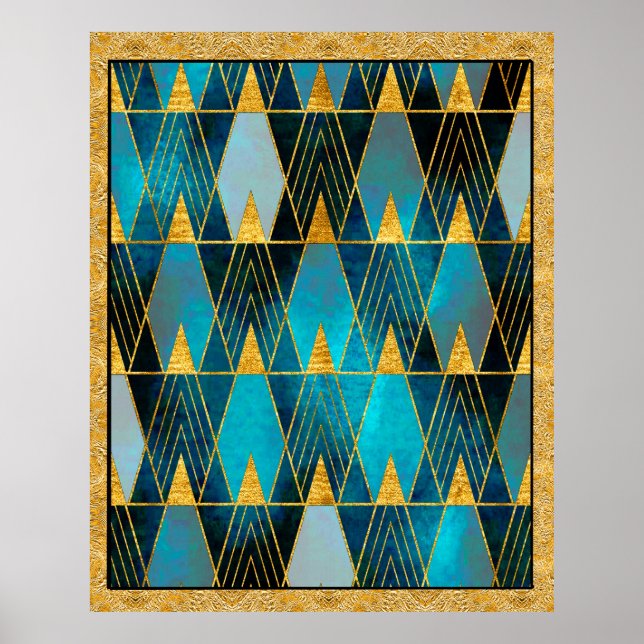 Art Deco Abstract Pattern Poster (Front)