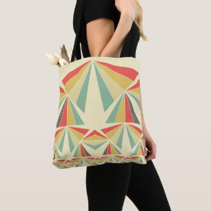 Art Deco Abstract Vintage Pyramids Tribal Tote Bag