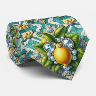 Art Deco Amalfi Lemon Mediterranean DIamonds Tie