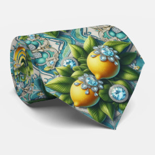 Art Deco Amalfi Lemon Mediterranean DIamonds Tie