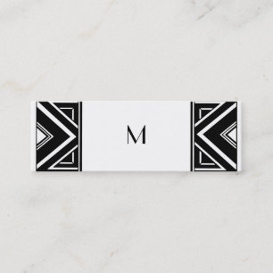 Art Deco Angles Monogram Calling Card