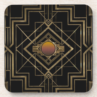 Art Deco Antique Gold Coaster
