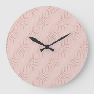 Art Deco Arches Elegant Modern Vintage Scallop Large Clock