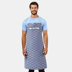Art Deco Arches Fans DIY Colours Navy White SV Apron