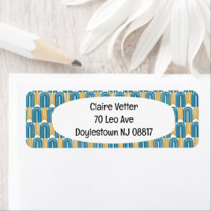 Art Deco Arches  Return Address Label