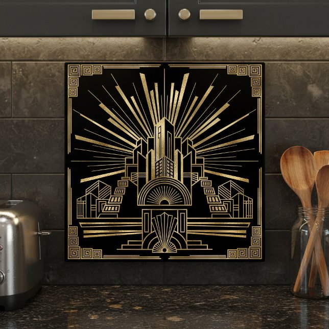 Art Deco Architectural Geometric Pat#7 ID1196 Ceramic Tile (Creator Uploaded)