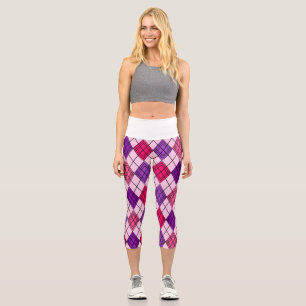 Art Deco Argyle Capri Leggings