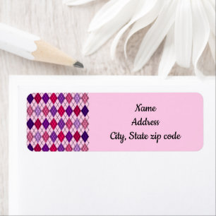 Art Deco Argyle Return Address Label