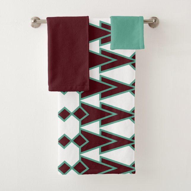 Art Deco Arrows  Bath Towel Set (Insitu)
