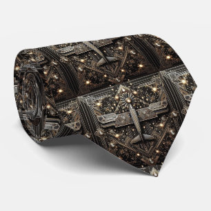 Art Deco Art Nouveau Aeroplane Circuit Board Tie