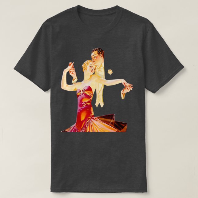 Art Deco Ballroom Dancing T-Shirt (Design Front)