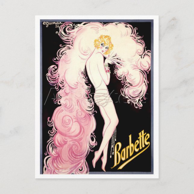 Art Deco, Barbette, Paris, Charles Gesmar, Vintage Postcard (Front)