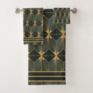 Art Deco Bath Towel Set