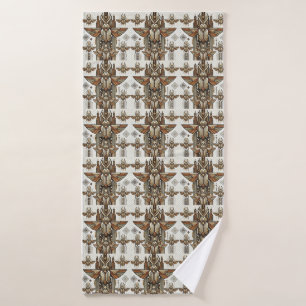 Art Deco Beetle Bath Towel