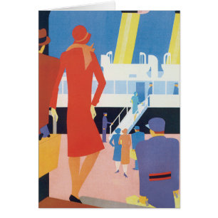 Art Deco Belgian Ferry Poster