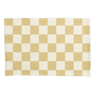 Art Deco Bi-planes Check - yellow chequerboard. Pillowcase