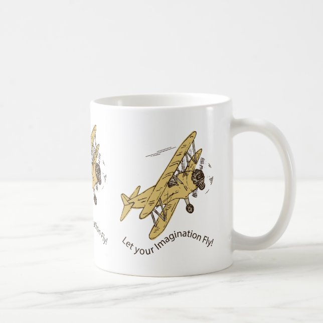 Art Deco Bi-planes - let your imagination fly. Coffee Mug (Right)