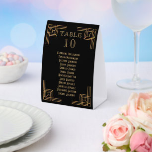 Art Deco Birthday Black Gold Roaring 20's