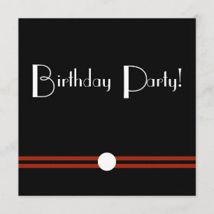 Art Deco Birthday Invite in Black and White