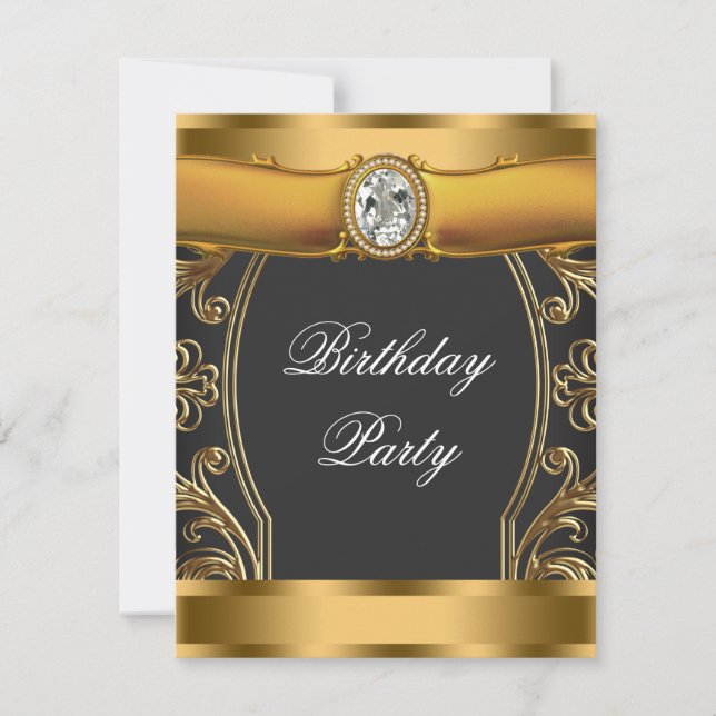 Art Deco Birthday Party Invitation (Front)