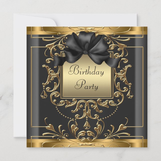 Art Deco Birthday Party Invitation (Front)