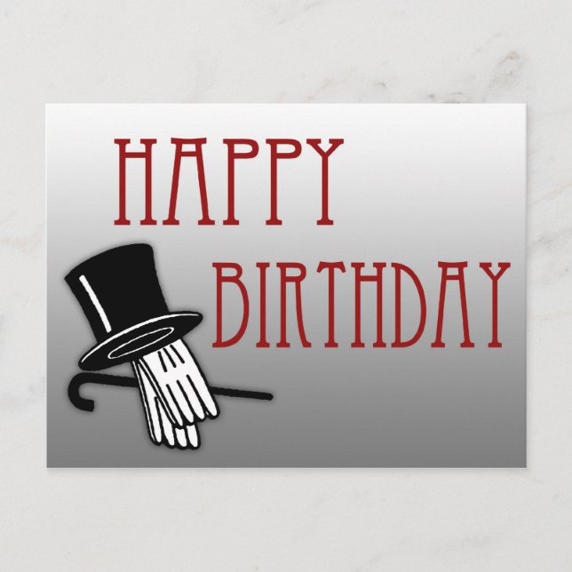 Art Deco Birthday Postcard (Front)