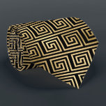 Art Deco Black and Gold Squares Pattern Neck Tie<br><div class="desc">This snazzy tie has an Art Deco geometric design in black and gold.  Great Father's Day or Birthday gift for Dad.</div>
