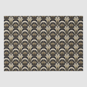 Art Deco Black and Gold symmetrical Tissue Paper