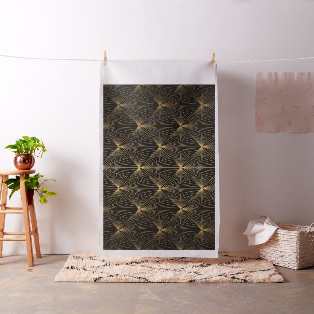 Art deco,black gold,chic,elegant,pattern,classy,tr fabric (In Situ)