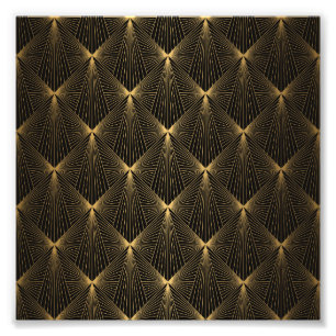 Art deco,black gold,chic,elegant,pattern,classy,tr photo print
