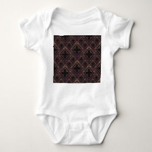 Art Deco Black-Gold Elegance Baby Bodysuit