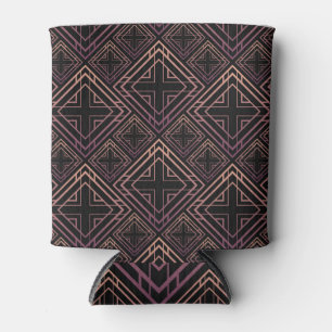 Art Deco Black-Gold Elegance Can Cooler