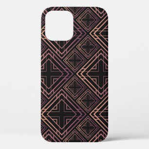 Art Deco Black-Gold Elegance iPhone 12 Case