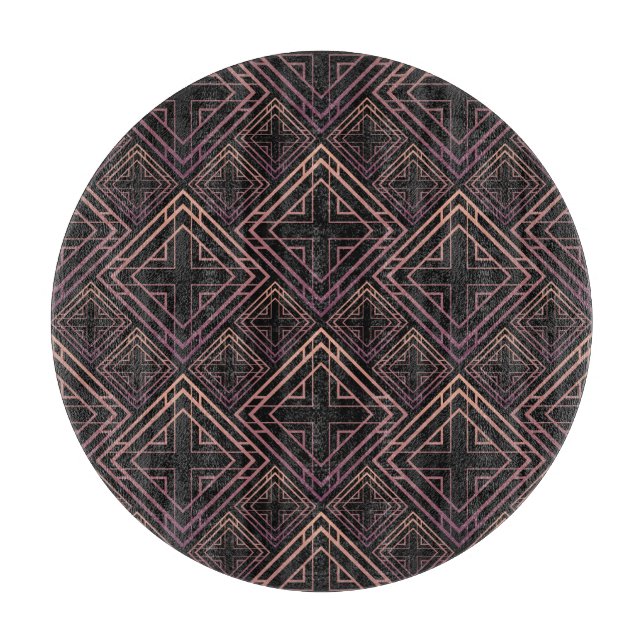 Art Deco Black-Gold Elegance Cutting Board (Front)