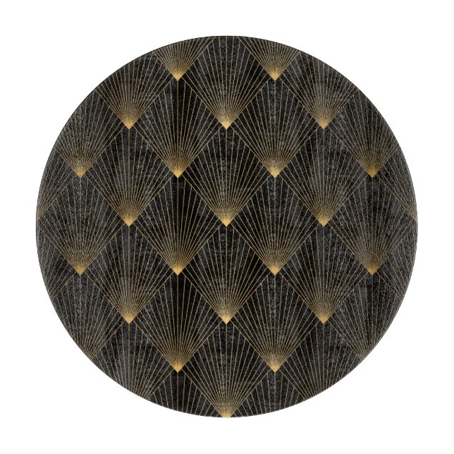 Art Deco: Black Gold Elegance. Cutting Board (Front)