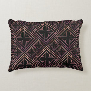 Art Deco Black-Gold Elegance Decorative Cushion