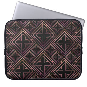 Art Deco Black-Gold Elegance Laptop Sleeve