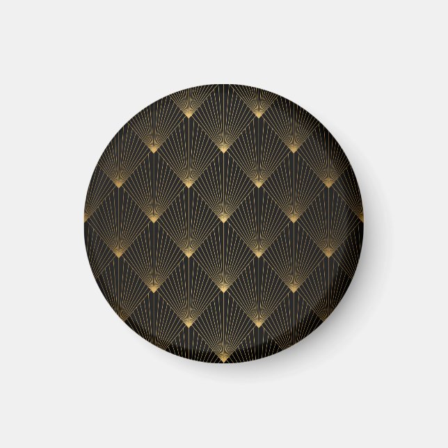 Art Deco: Black Gold Elegance. Magnet (Front)