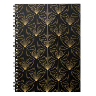 Art Deco: Black Gold Elegance. Notebook