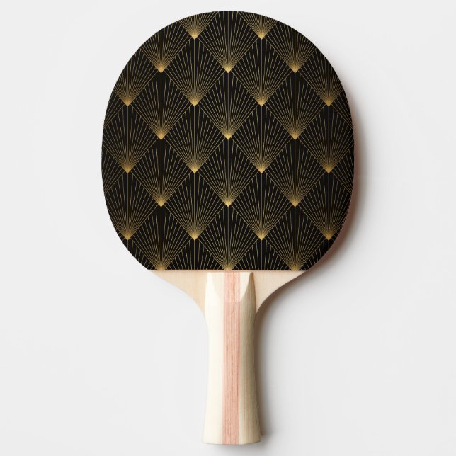 Art Deco: Black Gold Elegance. Ping Pong Paddle (Front)