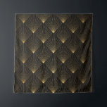 Art Deco: Black Gold Elegance. Tapestry<br><div class="desc">Art Deco Pattern. Seamless black and gold background. Metallic shells or scales lace ornament. Minimalistic geometric design. Vintage lines. 1920-30s motifs. Luxury vintage illustration Rediscover Art Deco opulence with black and gold motifs in seamless decor. Art Deco lines unfold, timeless patterns of gold. twenties, roaring, deco, illustration, background, pattern, texture,...</div>