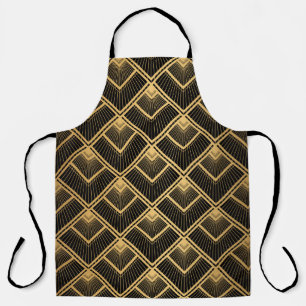Art Deco Black Gold: Geometric Apron