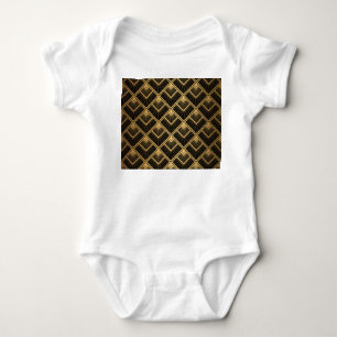 Art Deco Black Gold: Geometric Baby Bodysuit