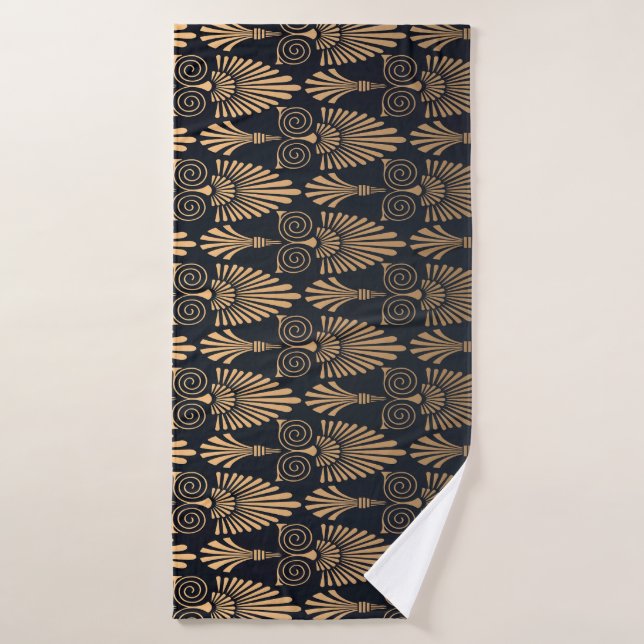 Art Deco Black Gold: Retro. Bath Towel (Bath Towel)