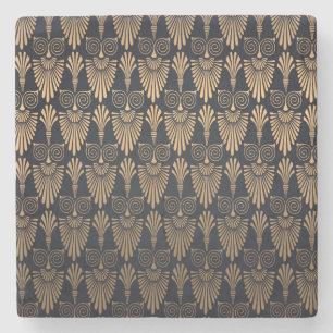 Art Deco Black Gold: Retro. Stone Coaster