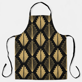 Art Deco Black Gold: Seamless Apron