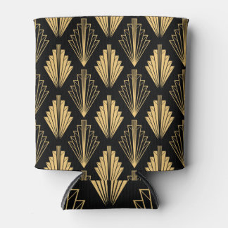 Art Deco Black Gold: Seamless Can Cooler