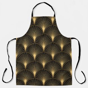 Art Deco Black Gold: Seamless Luxury Apron
